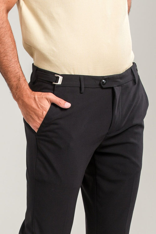 Calça Roman Confort Tec Com Ajuste Cintura - Linha Rich - Preta