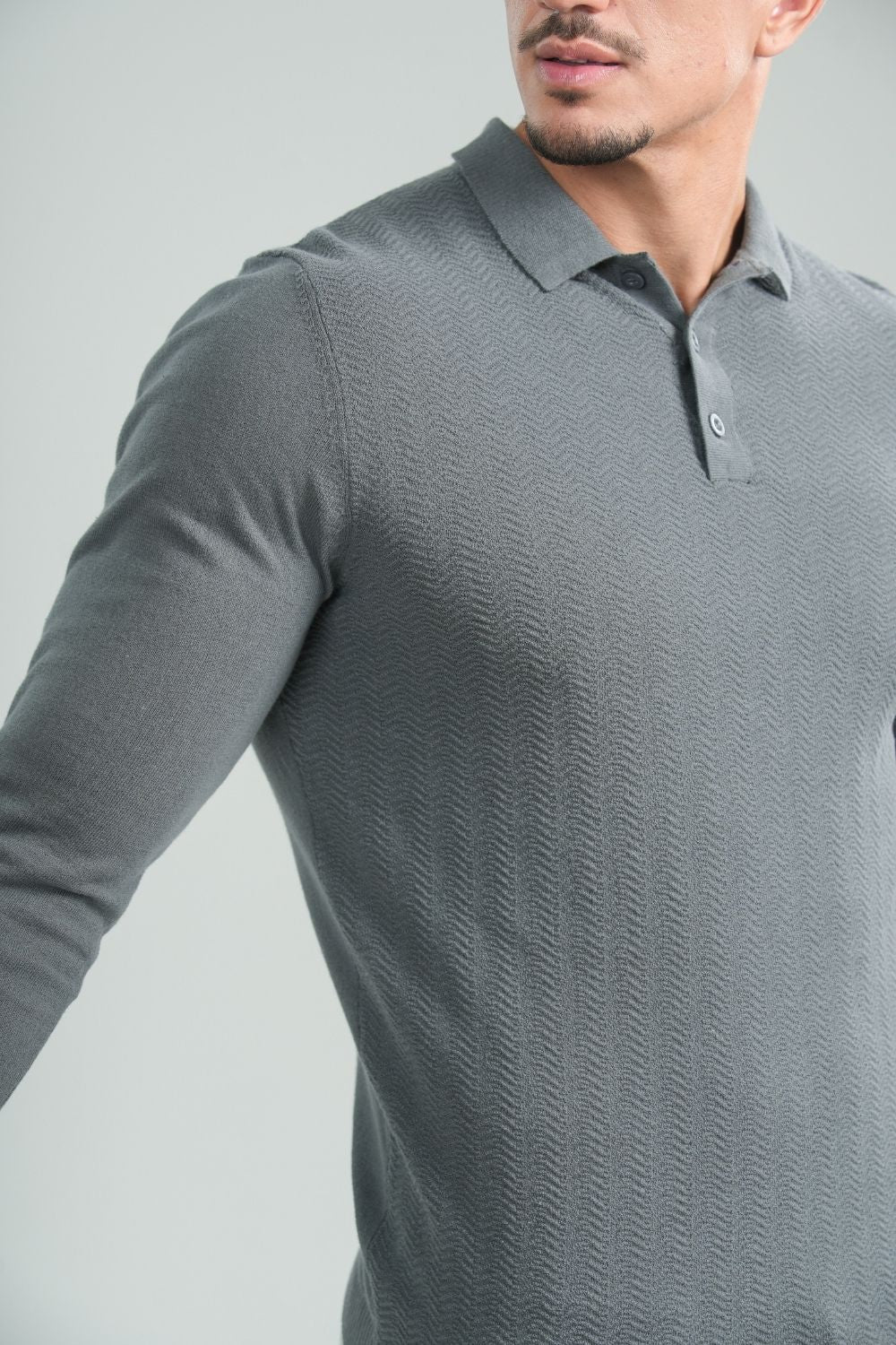 Polo Tricô Classic Chumbo - Linha Rich