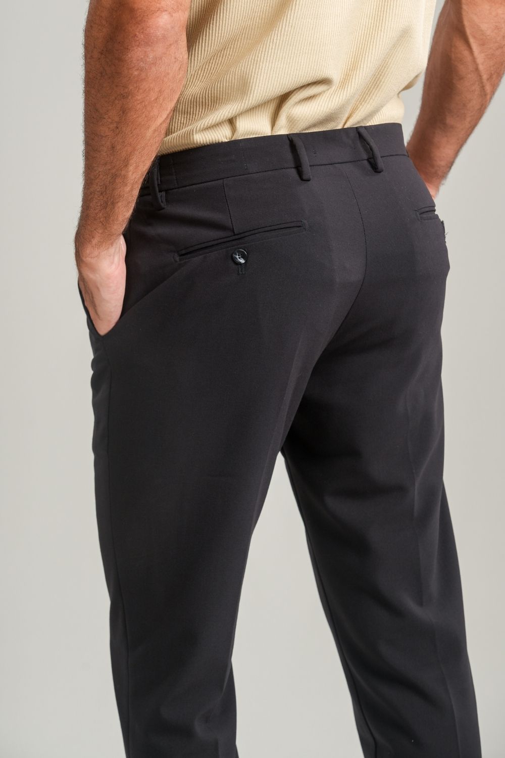Calça Roman Confort Tec Com Ajuste Cintura - Linha Rich - Preta