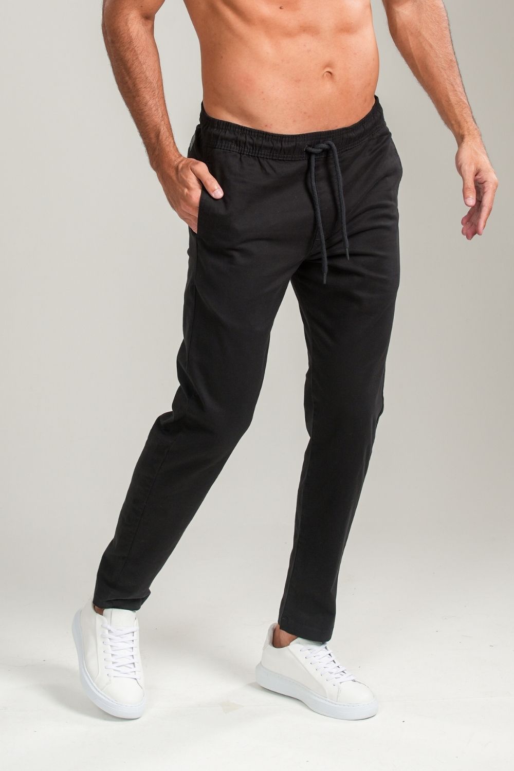 Calça Urban Sarja com Elastano Preta - Linha Urban