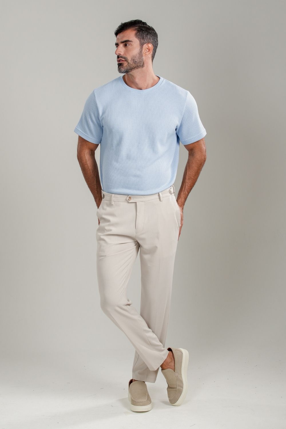 Calça Roman Confort Tec - Linha Rich - Areia