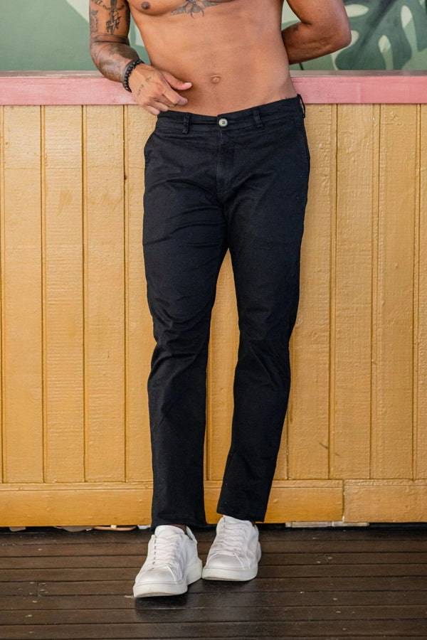 Calça Sarja Com Elastano Super Slim - Linha Essential - Preto