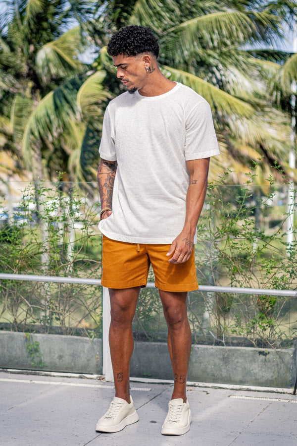 Camiseta Urban Tricô Texturizada Off White