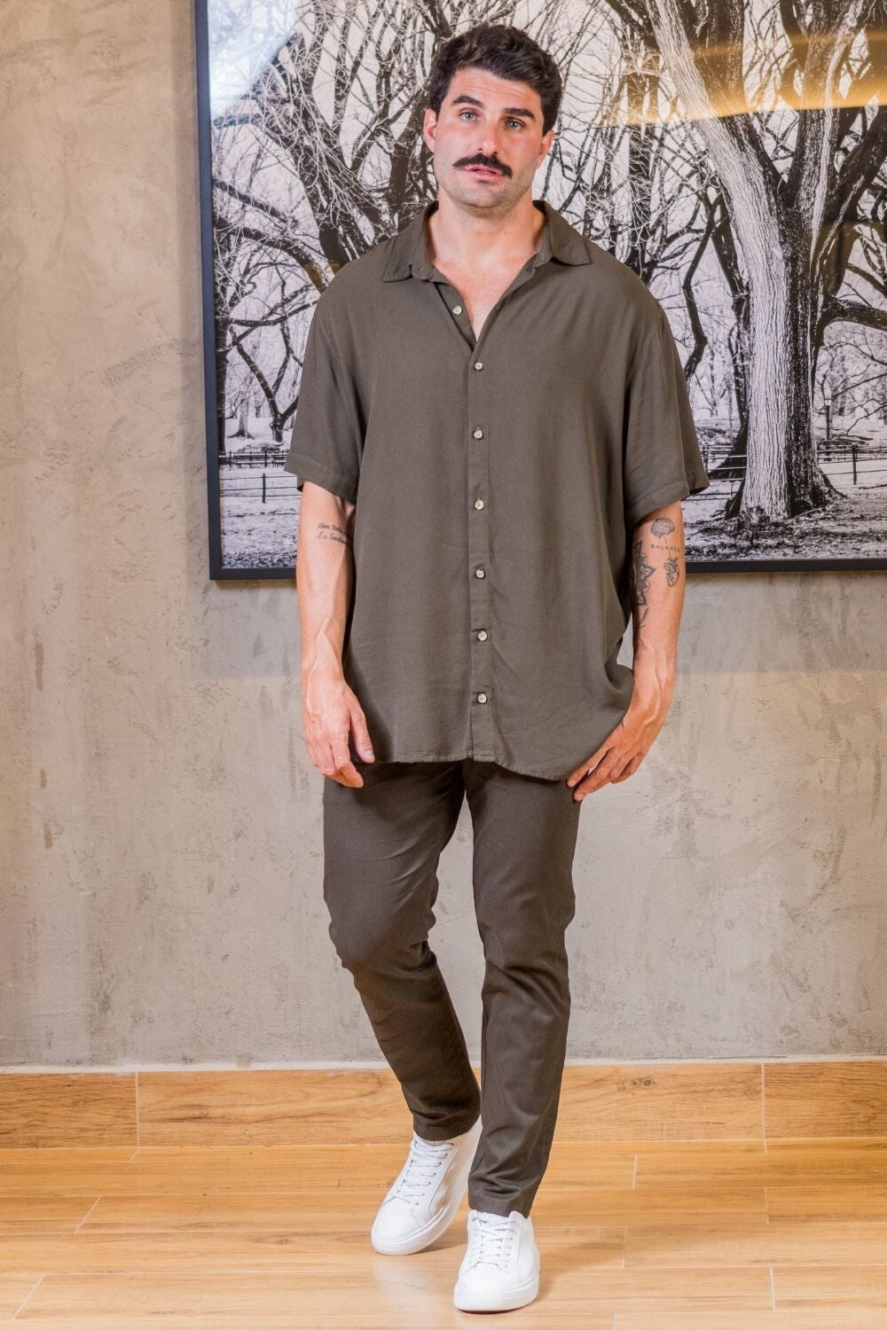 Calça Sarja Com Elastano Super Slim - Linha Essential - Verde Acizentado