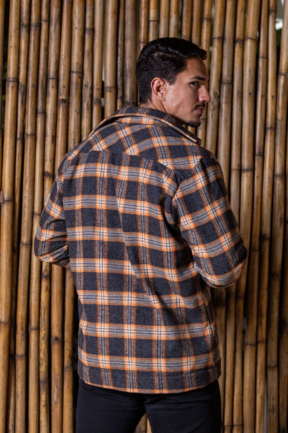 Overshirt Kansas Xadrez Laranja - Linha Urban
