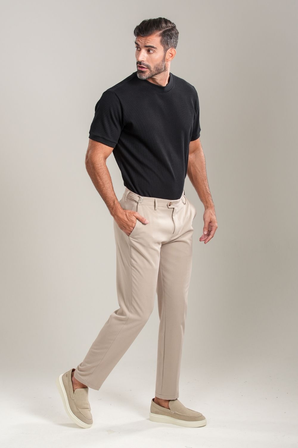 Calça Roman Confort Tec - Linha Rich - Caqui