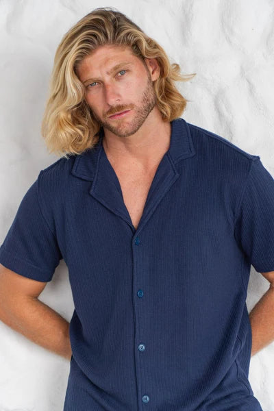 Conjunto Allblue Tricô - Camisa e Short