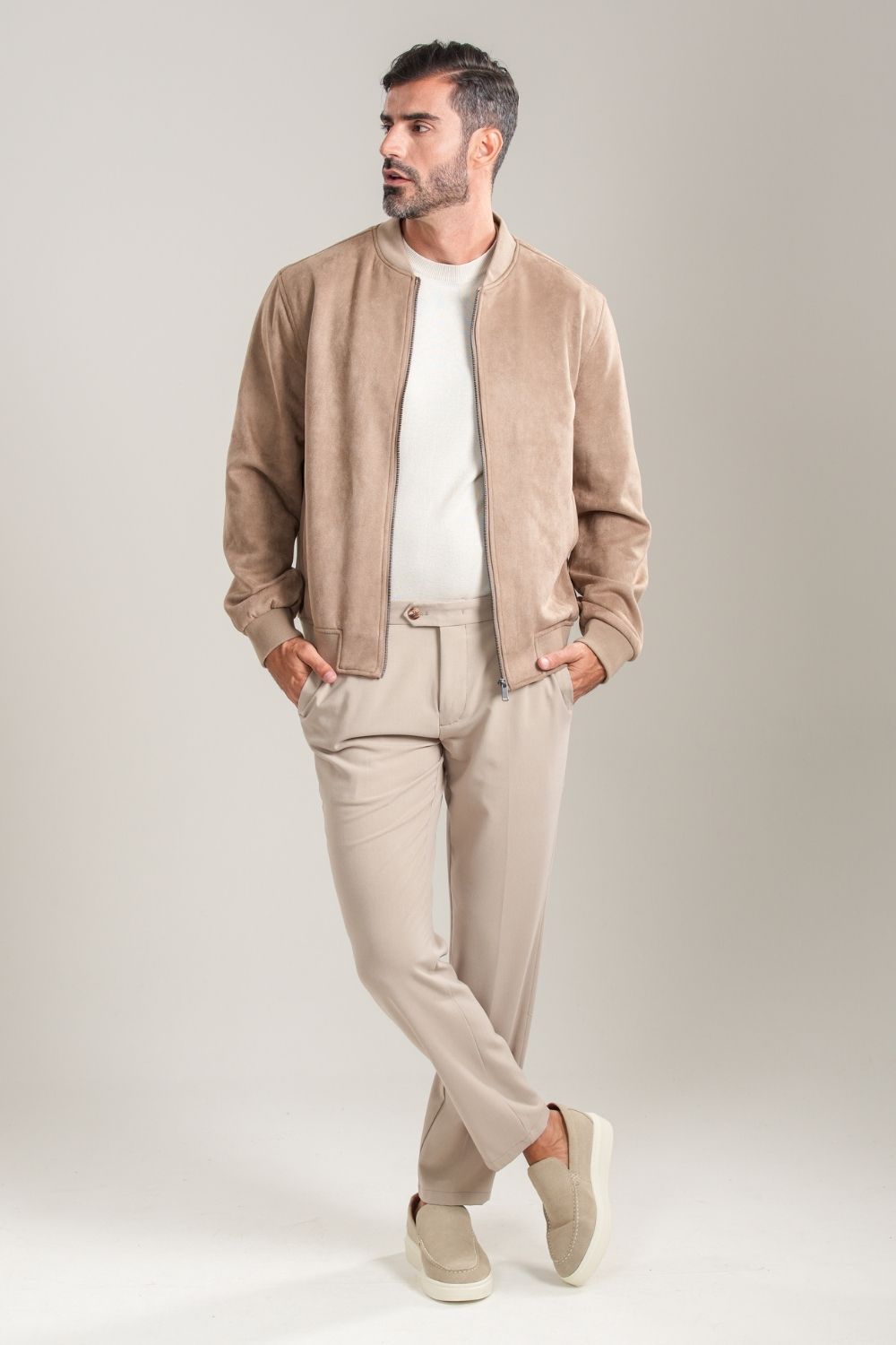 Calça Roman Confort Tec - Linha Rich - Caqui