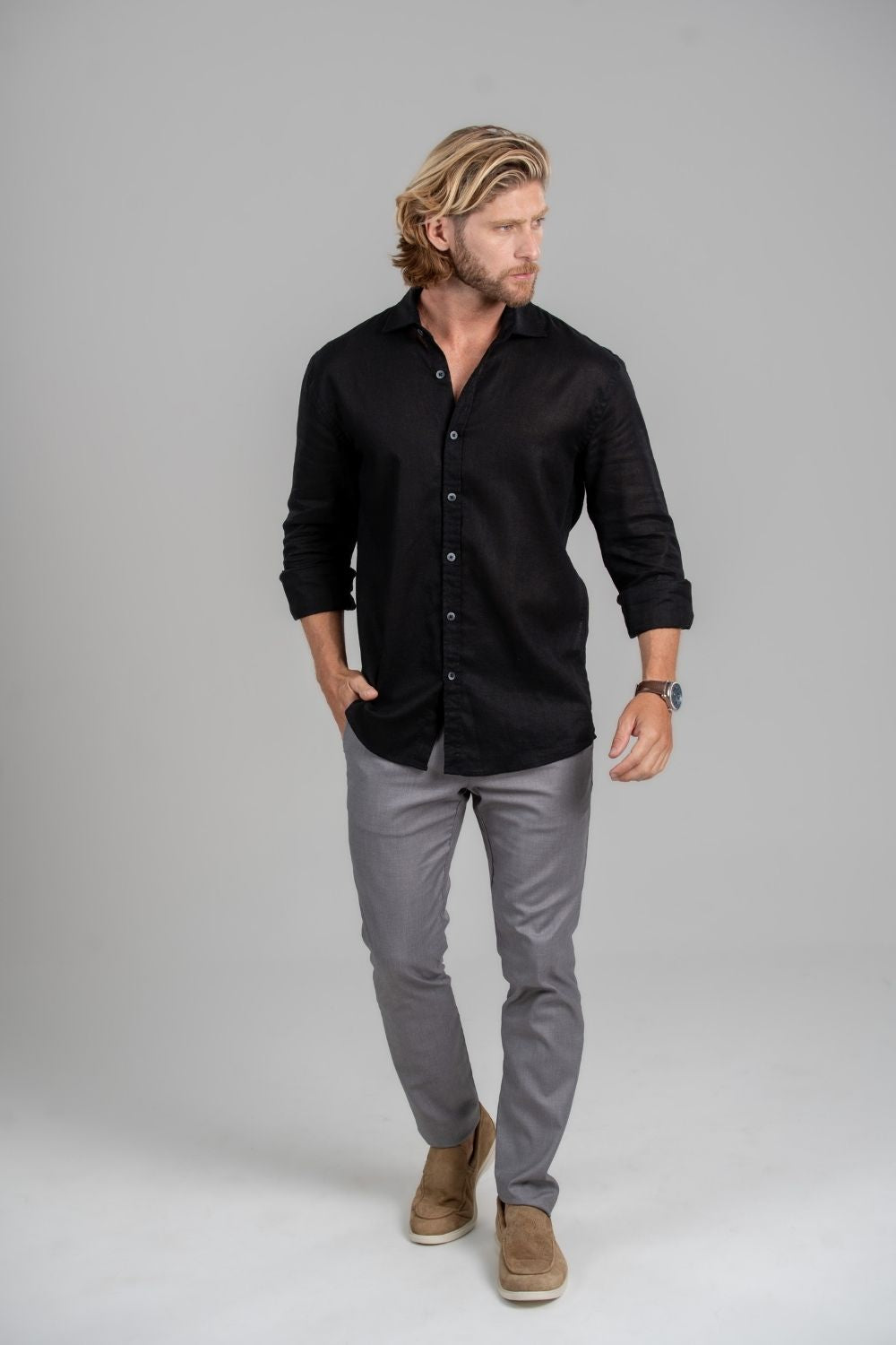 Camisa Portofino Preta – Linha Resort