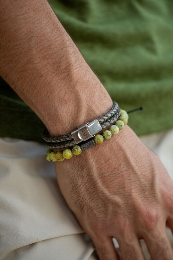 Pulseira de Pedra - Jaspe Amarela