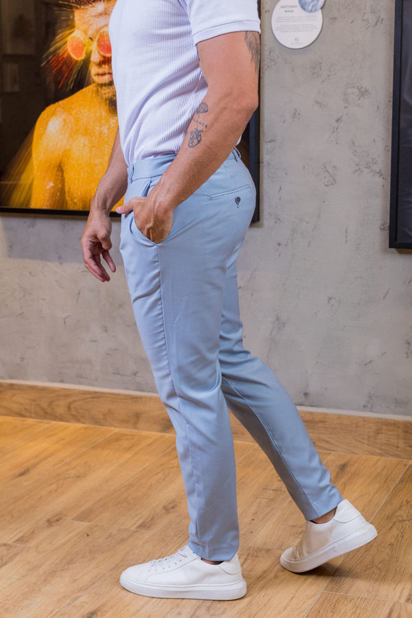 Calça Vance Alfaiataria Azul Claro  - Linha Essential