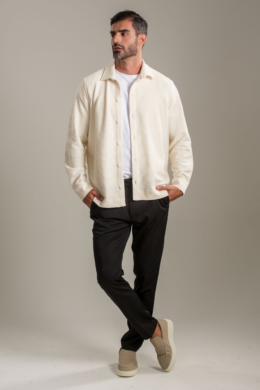 Camisa Texture Off White - Linha Urban