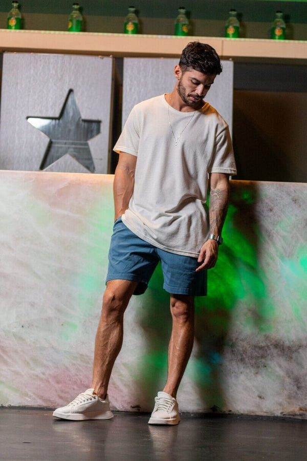 Camiseta Urban Tricô Texturizada Off White
