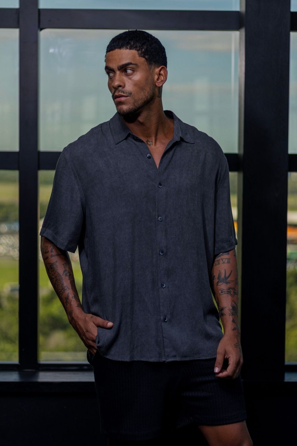 Camisa Easy Vibe Vintage Preta - Linha Urban