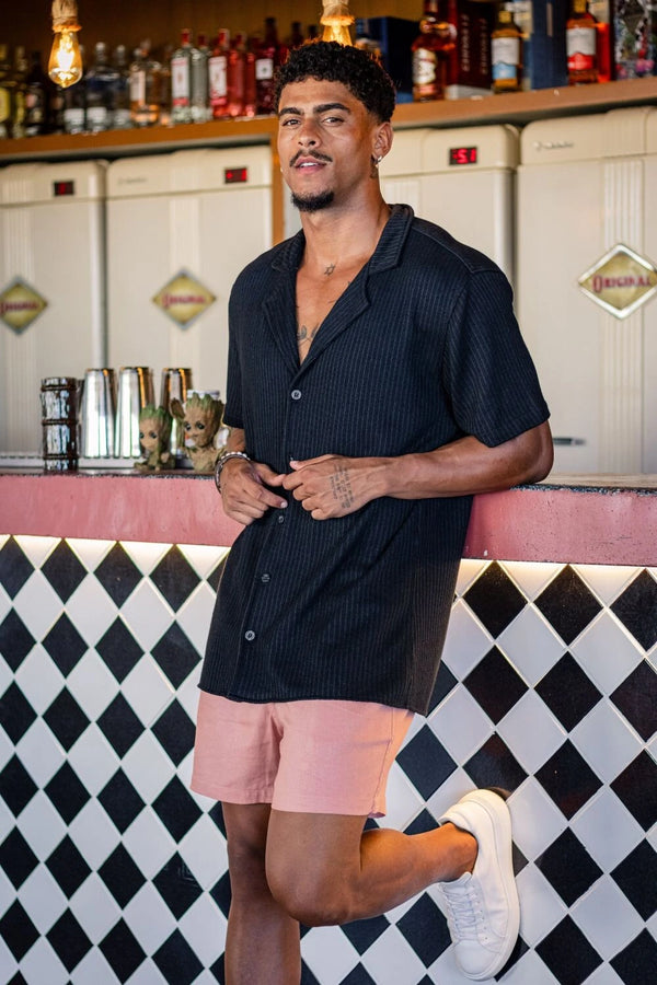 Short Linho Cut - Linha Resort - Rose