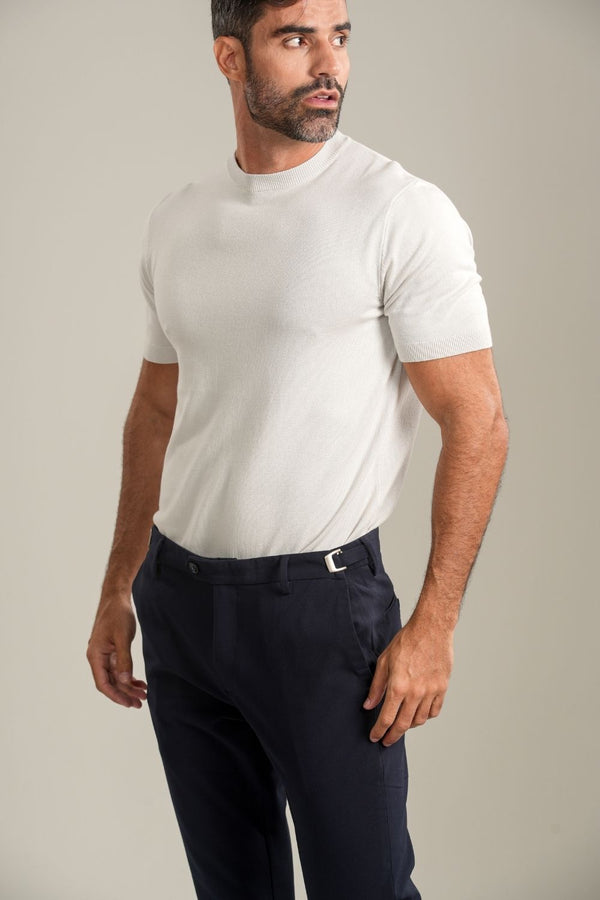 Camiseta Blaine Tricô Cinza Claro - Linha Rich