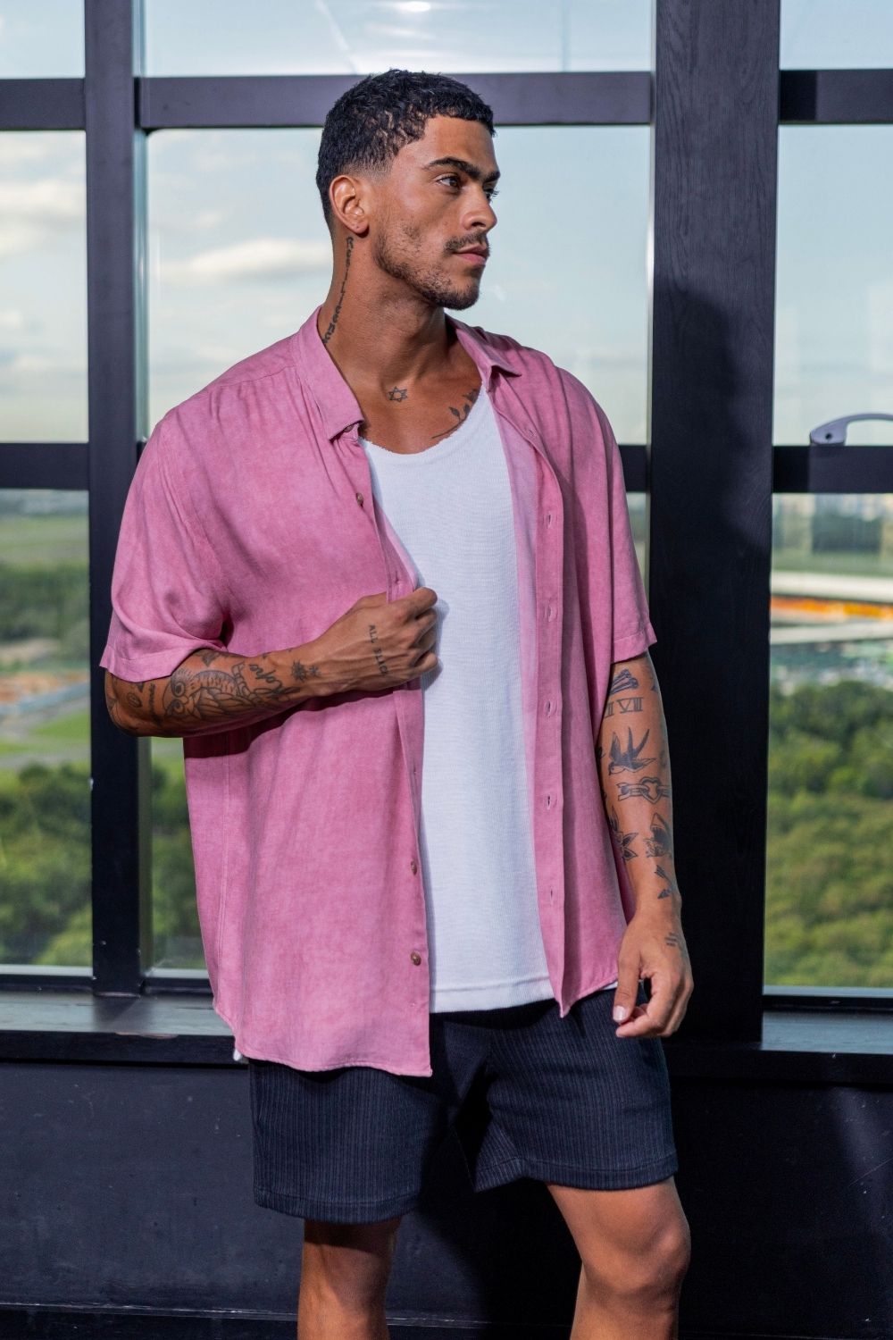 Camisa Easy Vibe Vintage Rose - Linha Urban