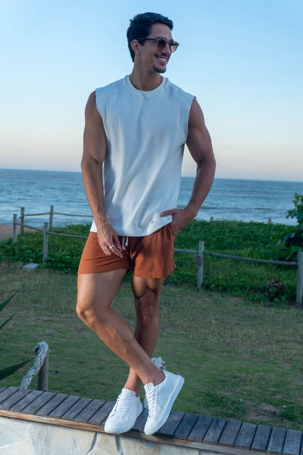 Regata Machão Textura - Linha Urban - Off White