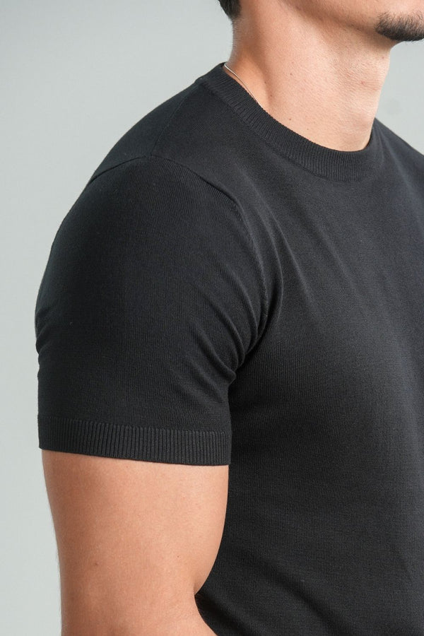 Camiseta Blaine Tricô Preta - Linha Rich