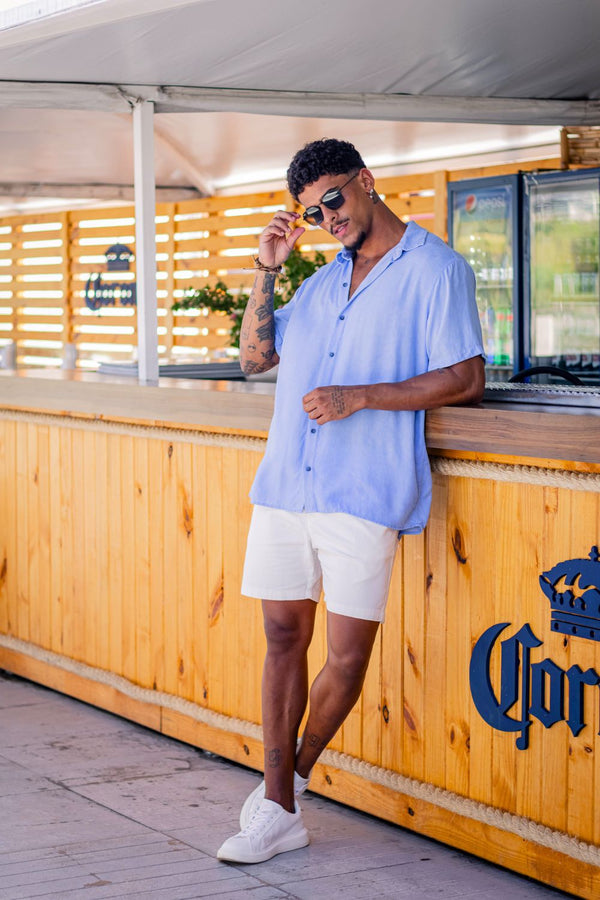 Camisa Easy Vibe Vintage Azul - Linha Urban