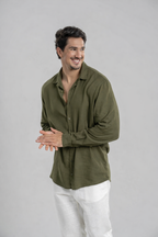 Camisa Resort Ampla - Linha Resort - Verde Militar