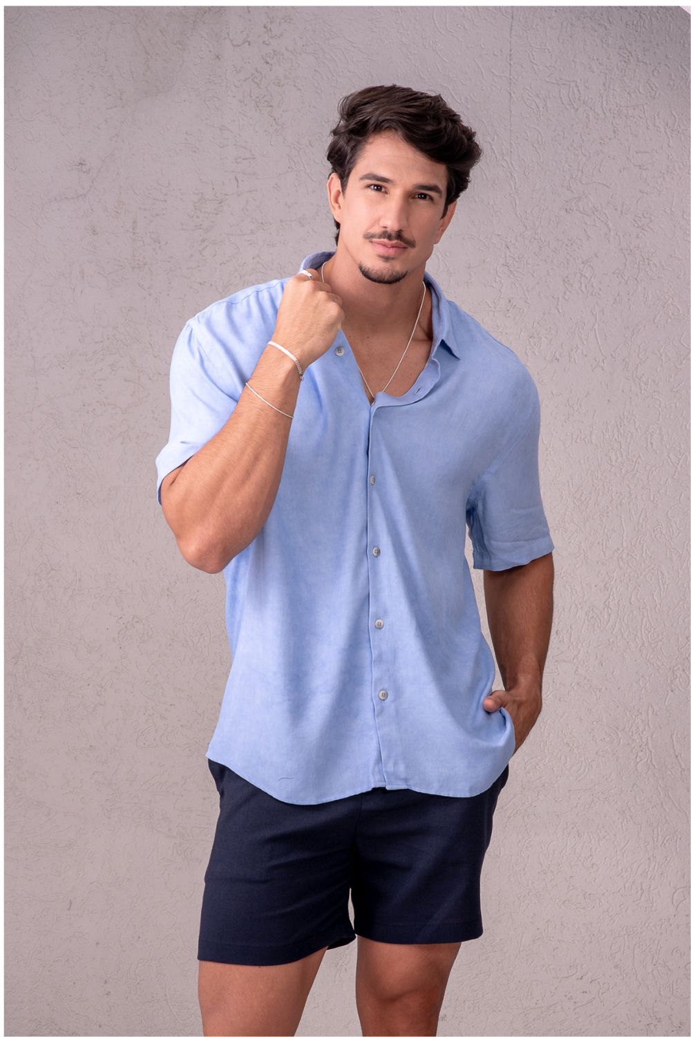 Camisa Easy Vibe Vintage Azul - Linha Urban