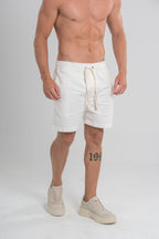 Short Urban Sarja Com Elastano Off White - Linha Urban