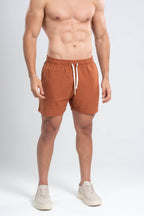Short Linho Cut - Linha Resort - Marrom