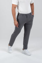 Calça Roman Confort Tec Com Ajuste Cintura - Linha Rich - Chumbo