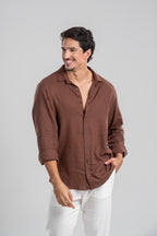 Camisa Resort Ampla - Linha Resort - Marrom