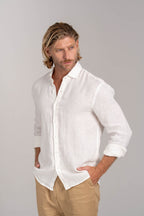 Camisa Amalfi 100% linho Off White - Linha Resort