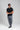 Conjunto Camiseta Tacto Modal Preta + Calça Linho Amalfi Chumbo