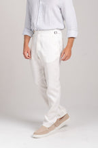 Calça Amalfi Alfaitaria Linho Off White - Linha Resort