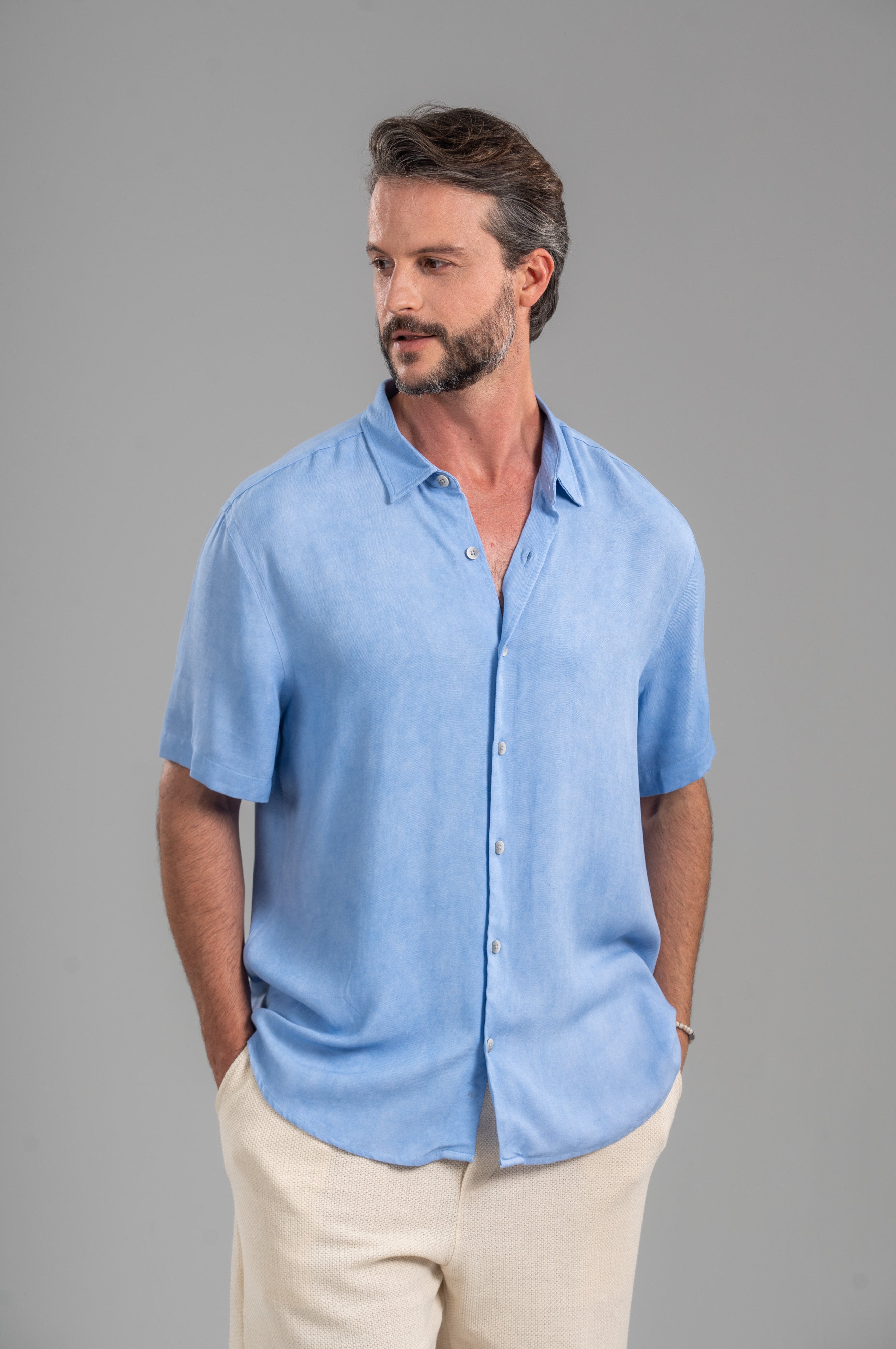 Camisa Easy Vibe Vintage Azul - Linha Urban
