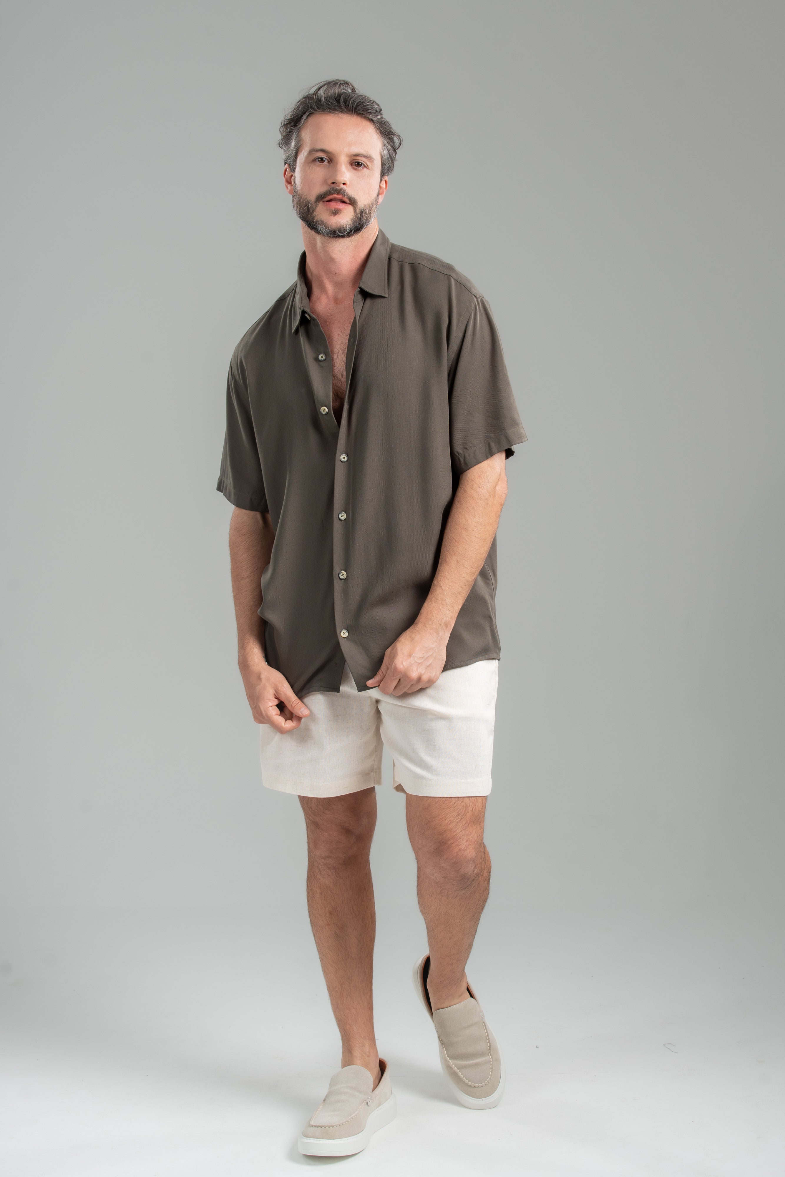 Camisa Easy Vibe Verde Acinzentado - Linha Urban