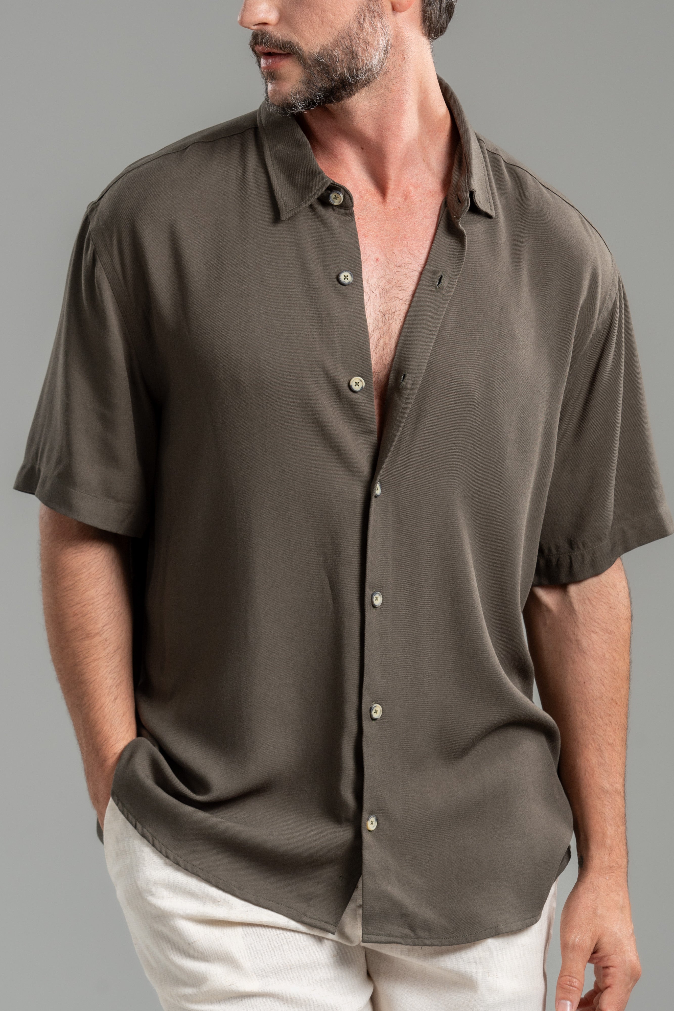 Camisa Easy Vibe Verde Acinzentado - Linha Urban